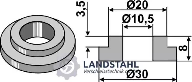 Buchse für Strohhäcksler-Messer